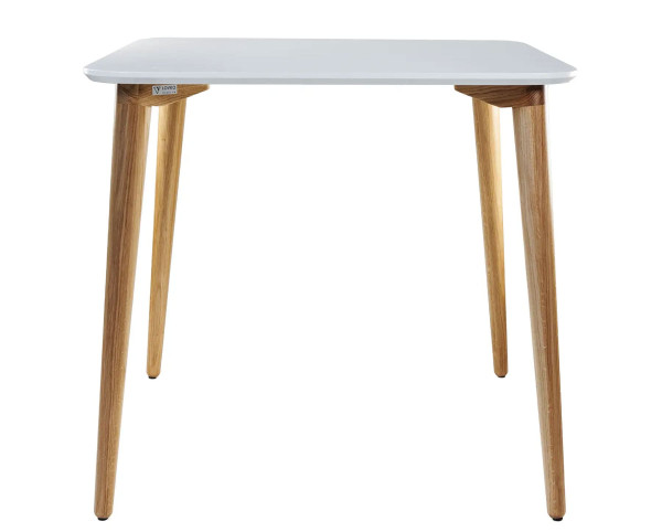 Стол обеденный Lovko Dan Белый/натуральный дуб 80х80 см-1