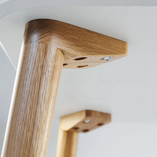 Стол обеденный Lovko Dan Белый/натуральный дуб 80х80 см-9