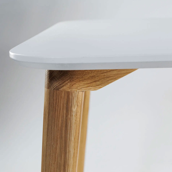 Стол обеденный Lovko Dan Белый/натуральный дуб 80х80 см-6