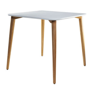 Стол обеденный Lovko Dan Белый/натуральный дуб 80х80 см