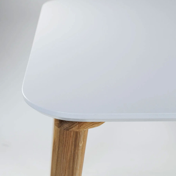 Стол обеденный Lovko Dan Белый/натуральный дуб 80х80 см-7