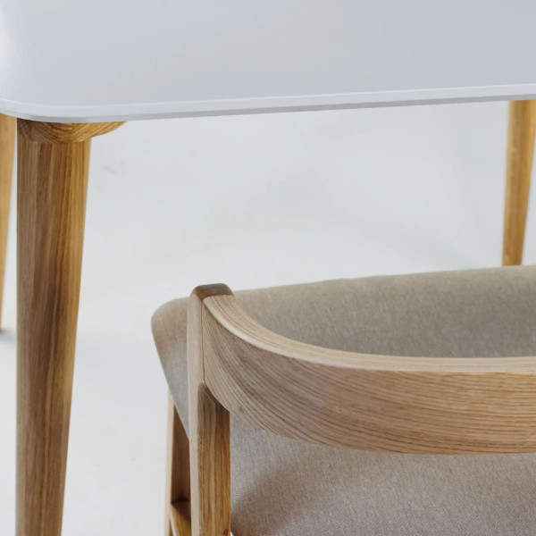 Стол обеденный Lovko Dan Белый/натуральный дуб 80х80 см-4