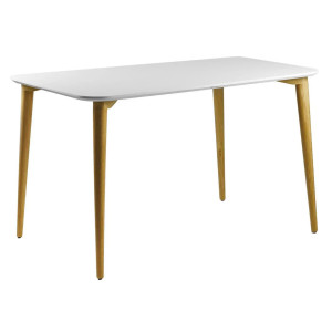 Стол обеденный Lovko Dan Белый/натуральный дуб 120х80 см