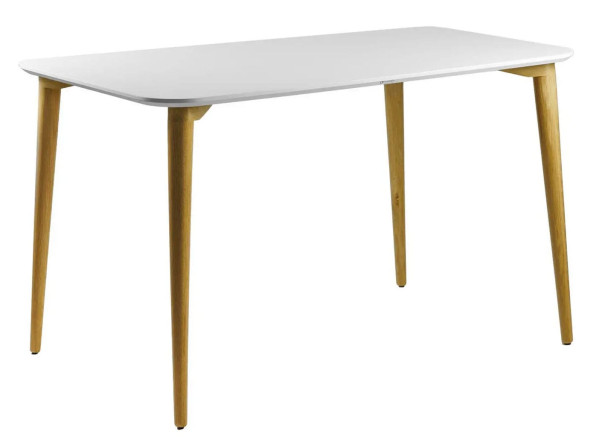 Стол обеденный Lovko Dan Белый/натуральный дуб 120х80 см-0