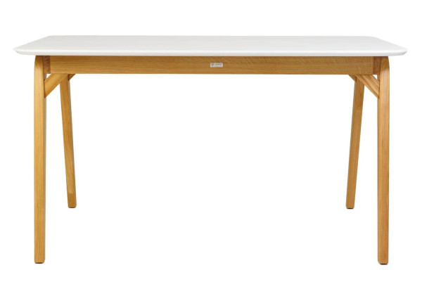 Стіл обідній Lovko Floki Білий/натуральний 140х80 см-0