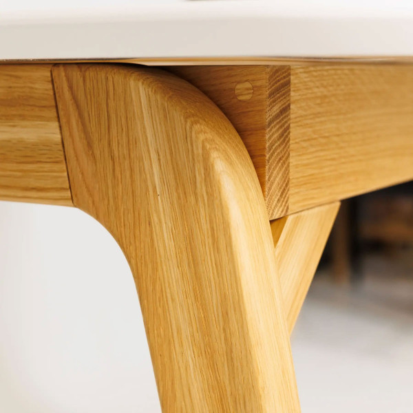 Стіл обідній Lovko Floki Білий/натуральний 140х80 см-5