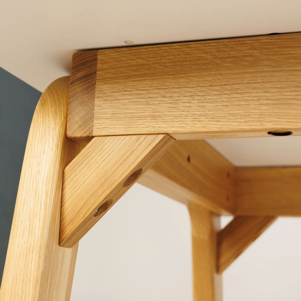 Стіл обідній Lovko Floki Білий/натуральний 140х80 см-6