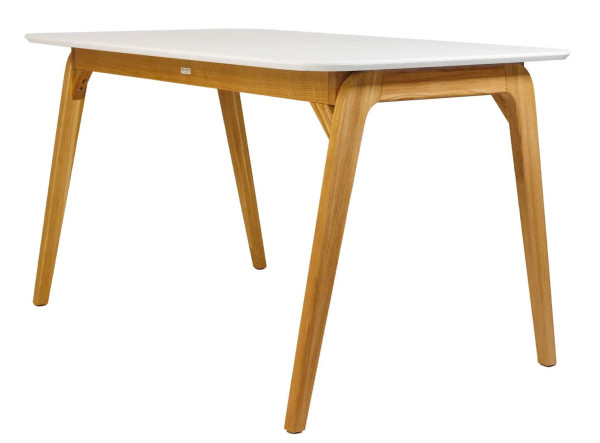 Стіл обідній Lovko Floki Білий/натуральний 140х80 см-1