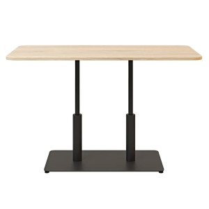 Стіл Lovko Ibiza Soft Double light Чорний метал/дуб ДСП текстура 120x70 см