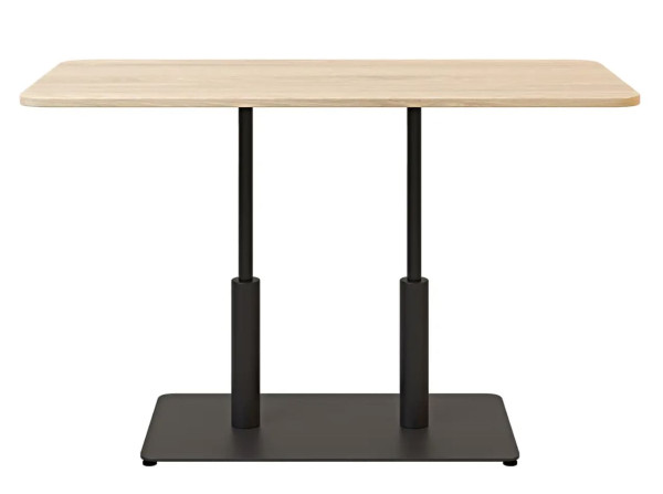 Стол Lovko Ibiza Soft Double light Черный металл/дуб ДСП текстура 120x70 см-0