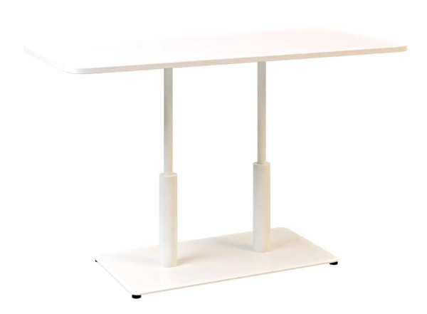 Стіл Lovko Ibiza Soft Double light Білий метал/білий ДСП текстура 120x70 см-1