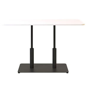 Стіл Lovko Ibiza Soft Double light Чорний метал/білий ДСП текстура 120x70 см