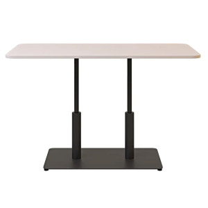 Стіл Lovko Ibiza Soft Double light Чорний метал/кешемір ДСП 120x70 см