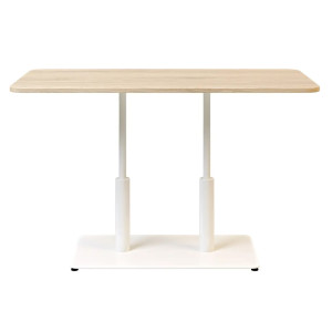 Стіл Lovko Ibiza Soft Double light Білий метал/дуб ДСП текстура 120x70 см
