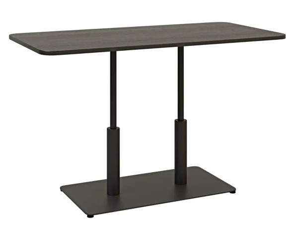 Стол Lovko Ibiza Soft Double light Черный металл/черный ДСП текстура 120x70 см-1