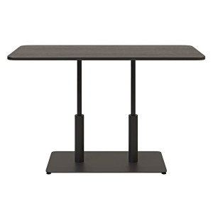 Стіл Lovko Ibiza Soft Double light Чорний метал/чорний ДСП текстура 120x70 см