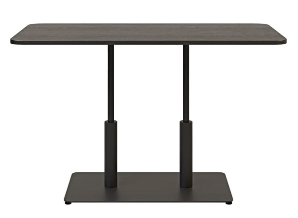 Стол Lovko Ibiza Soft Double light Черный металл/черный ДСП текстура 120x70 см-0