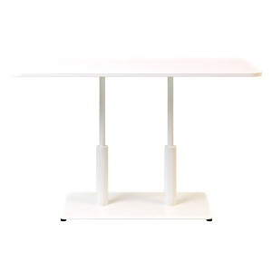 Стіл Lovko Ibiza Soft Double light Білий метал/білий ДСП текстура 120x70 см