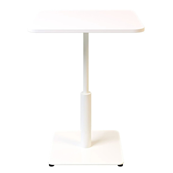 Стол Lovko Ibiza Soft light Белый металл/белый ДСП текстура 60x60 см-0