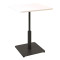 Стіл Lovko Ibiza Soft light Чорний метал/білий ДСП текстура 60x60 см-1-thumb