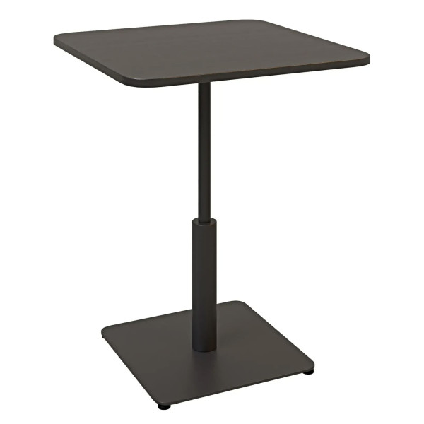 Стол Lovko Ibiza Soft light Черный металл/черный ДСП текстура 60x60 см-1