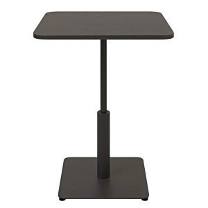 Стіл Lovko Ibiza Soft light Чорний метал/чорний ДСП текстура 60x60 см