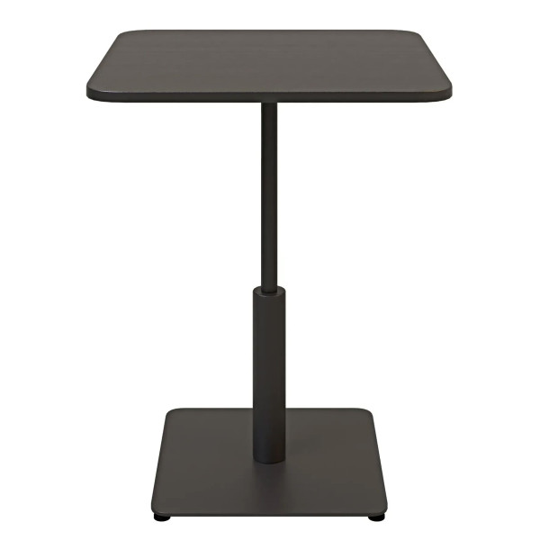 Стол Lovko Ibiza Soft light Черный металл/черный ДСП текстура 60x60 см-0