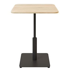 Стіл Lovko Ibiza Soft light Чорний метал/дуб ДСП текстура 60x60 см