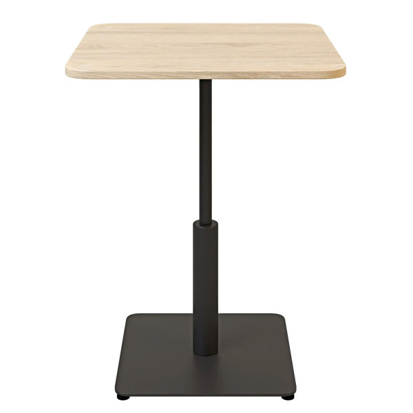 Стол Lovko Ibiza Soft light Черный металл/дуб ДСП текстура 60x60 см-0