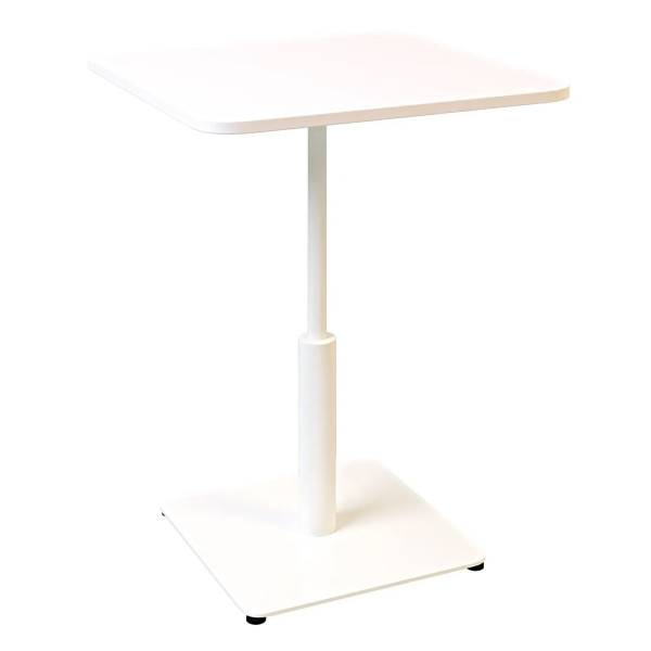 Стол Lovko Ibiza Soft light Белый металл/белый ДСП текстура 60x60 см-1