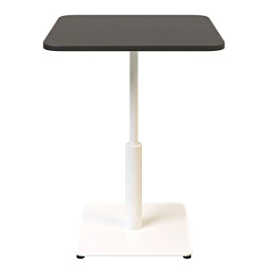 Стіл Lovko Ibiza Soft light Білий метал/чорний ДСП текстура 60x60 см