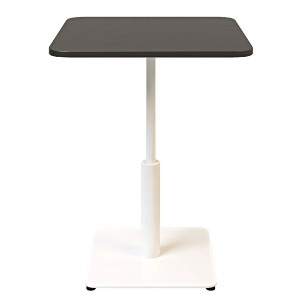 Стол Lovko Ibiza Soft light Белый металл/черный ДСП текстура 60x60 см-0