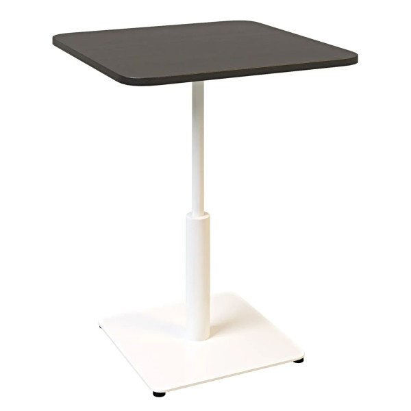 Стол Lovko Ibiza Soft light Белый металл/черный ДСП текстура 60x60 см-1