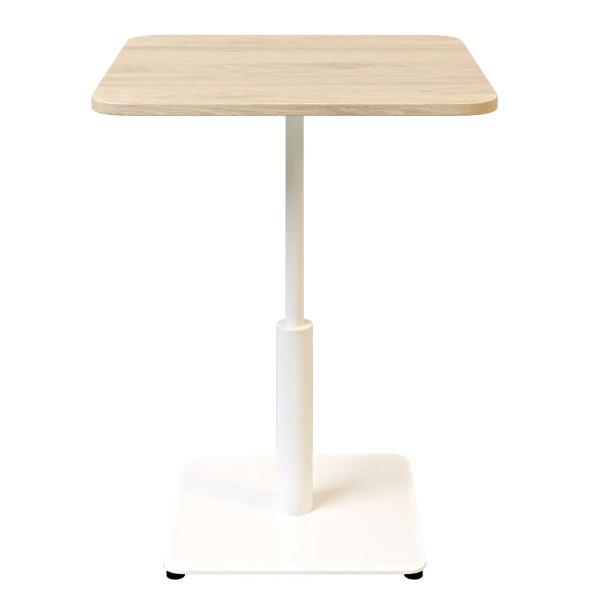 Стол Lovko Ibiza Soft light Белый металл/дуб ДСП текстура 60x60 см-0