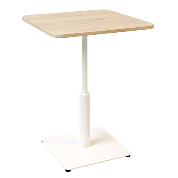 Стол Lovko Ibiza Soft light Белый металл/дуб ДСП текстура 60x60 см-1