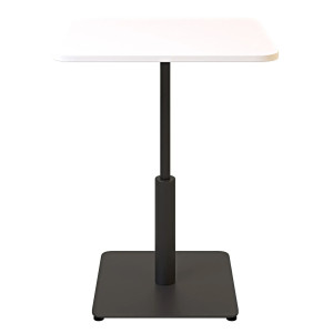 Стіл Lovko Ibiza Soft light Чорний метал/білий ДСП текстура 60x60 см