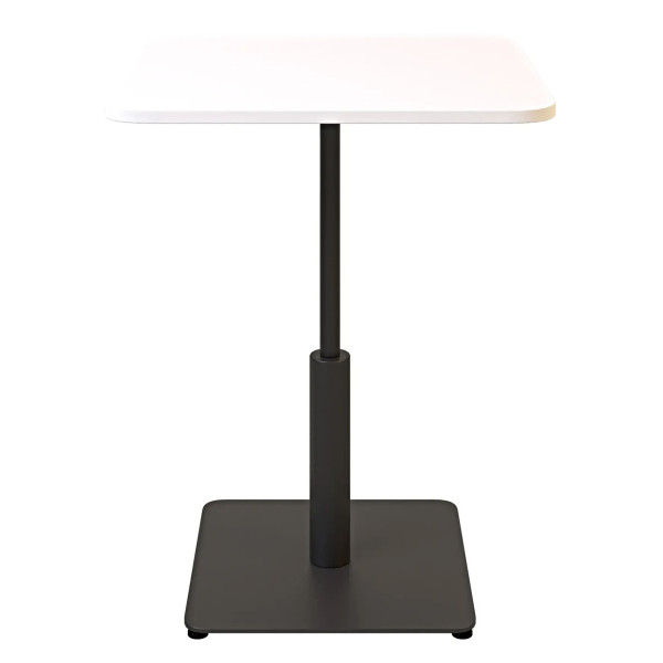 Стол Lovko Ibiza Soft light Черный металл/белый ДСП текстура 60x60 см-0