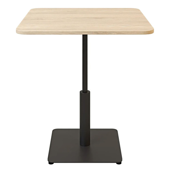 Стол Lovko Ibiza Soft light Черный металл/дуб ДСП текстура 70x70 см-1