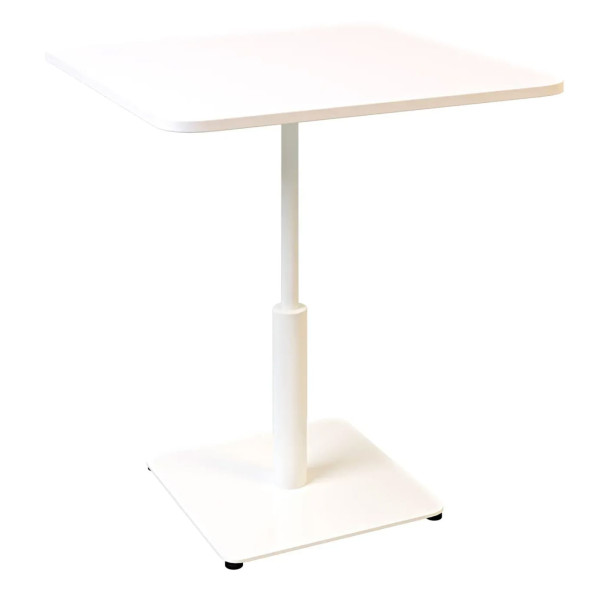 Стіл Lovko Ibiza Soft light Білий метал/білий ДСП текстура 70x70 см-0