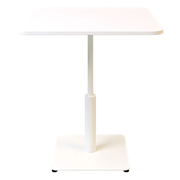 Стіл Lovko Ibiza Soft light Білий метал/білий ДСП текстура 70x70 см-1