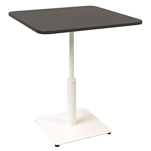 Стол Lovko Ibiza Soft light Белый металл/черный ДСП текстура 70x70 см-0