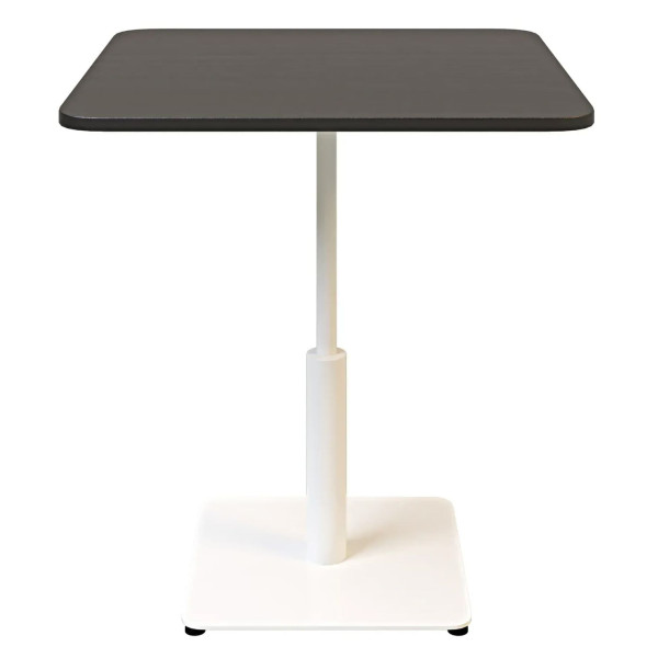 Стол Lovko Ibiza Soft light Белый металл/черный ДСП текстура 70x70 см-1