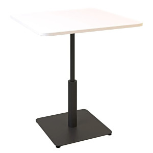 Стіл Lovko Ibiza Soft light Чорний метал/білий ДСП текстура 70x70 см