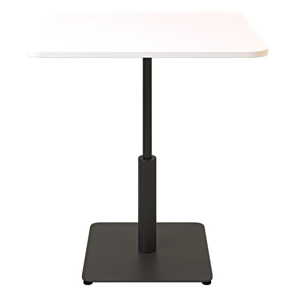 Стол Lovko Ibiza Soft light Черный металл/белый ДСП текстура 70x70 см-1