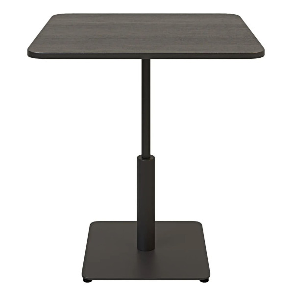 Стол Lovko Ibiza Soft light Черный металл/черный ДСП текстура 70x70 см-1