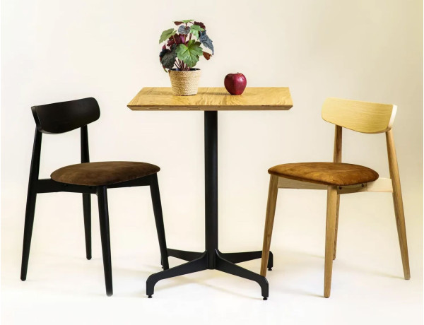 Стол Lovko Leo Натуральный/черный 70x70 см-1