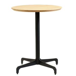 Стол Lovko Leo Натуральный/черный d-70 см