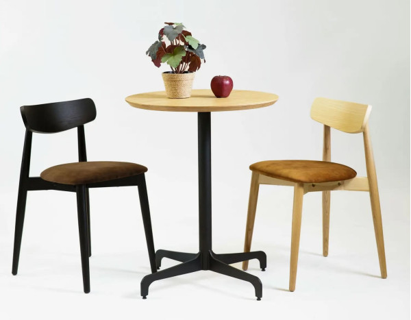 Стол Lovko Leo Натуральный/черный d-70 см-2