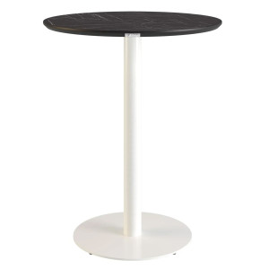 Стол Lovko Soul HPL Egger F206 Черный/белый d-60 см