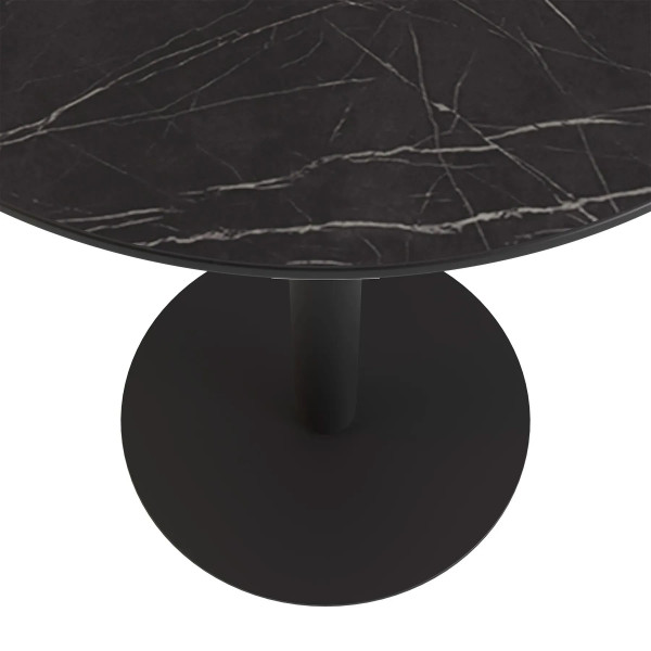 Стіл Lovko Soul HPL Egger F206 Чорний/чорний d-60 см-1